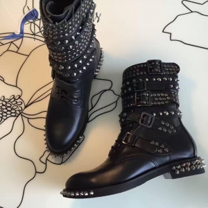 Saint Laurent Signature Rangers Studded Punk Sole Boots,